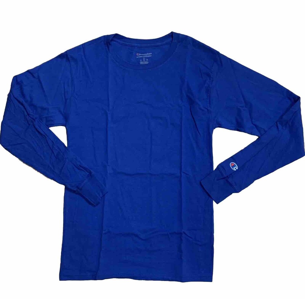 Champion Authentic Athleticwear Long Sleeves Tshirt Small Blue New