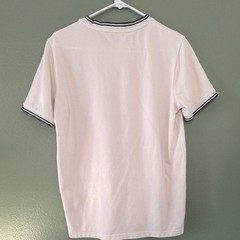 Old Navy Men Contrasting Trim Knit Short Sleeve Crew Neck T-Shirt White Size S