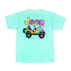 Jeep Beach T-Shirt Tie Dyed CJ comfort Colors Tee Shirt teal – Sizes S/M/XL