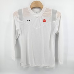 Nike Clemson Tigers Team Player UV White Long Sleeve Shirt CW3539-100 Mens Large