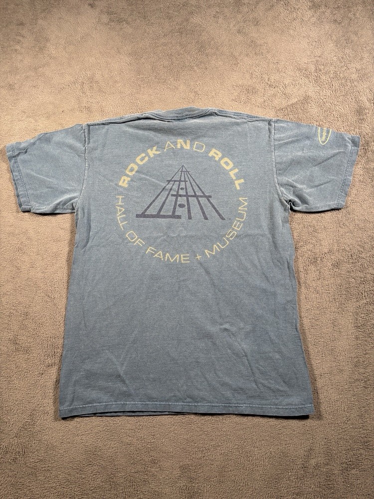 VINTAGE Rock And Roll Hall Of Fame Shirt Adult Large 90s Jerzees USA Blue 1995