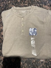 NWT Croft & Barrow Shirt Men’s Small Easy Care Long Sleeve Henley