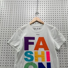 Fashion Geek Shirt White Men Small Short Sleeve Multicolor Graphic Size S