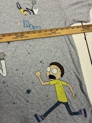 Rick & Morty T-shirt Short Sleeve Adult Swim Top Pocket, Size XXL All Over Print