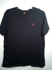 Polo Ralph Lauren T-Shirt Men XL Custom Fit Black Red Pony Crew Short Sleeve