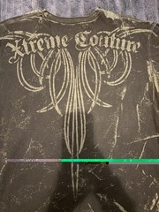 Xtreme Couture Men’s XL Green Skull Graphic Logo Crew Neck Short Sleeve T-Shirt