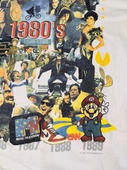 Vintage Decade Rap 80s History XL Mario 1980-1989 Pop Culture Jordan T Shirt