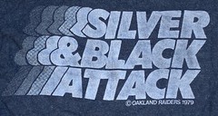 Vtg Silver & Black Attack c Oakland Raiders Football 1979 T Shirt 70s 1970s M