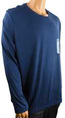 Alfani Mens T-Shirt New 3XL Navy Blue Crew Neck Long Sleeve Stretch Basic Knit