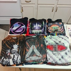 Bulk Lot 48 Graphic Print Shirts Mixed Sizes Graphics Sports Anime Festival #2