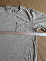 Carhartt T-Shirt Men’s Green K87 Medium Workwear Pocket Loose Fit Short Sleeve