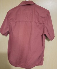 Ten Tree Mens Dark Red Button Up Shirt 100% Organic Cotton Sz Small Sustainable