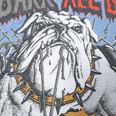 Vintage 1994 LifeForms T-Shirt Mens XL No Bark All Bite Bulldog Light Blue 90s