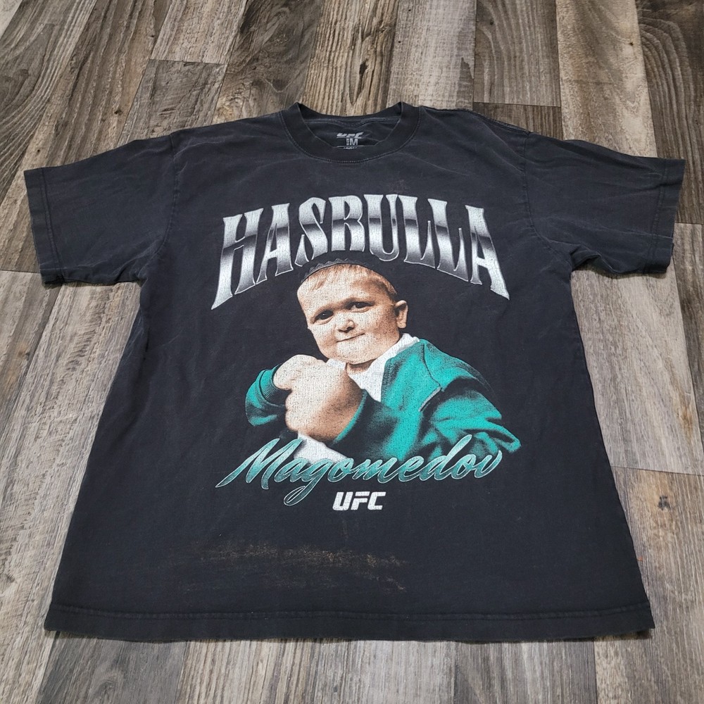 UFC Hasbulla Magomedov Graphic T-Shirt Mens Medium Black MMA Fighting Tee
