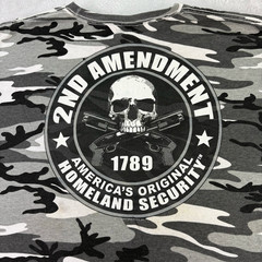 Code V5 Military Camo Shirt Mens XL Gun Rights Patriotic Militia 2nd Amendment