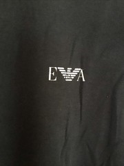 EMPORIO ARMANI Underwear Soft BLACK T-SHIRT Stretchable LARGE Men’s Tee Shirt