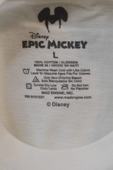 Disney Epic Mickey Mens Mickey Mouse Drip Ears Graphic White Shirt New XS-XL