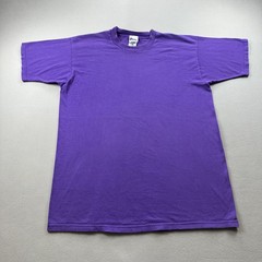 Vintage Purple T-Shirt Mens Large Pro Player Blank Sportswear Short Sleeve 90s