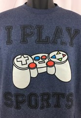 I Play Sports Control Pad Mens Graphic Tshirt Large Gamer