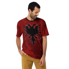 Albanian Eagle All-Over Print T-Shirt, Flag Of Albania AOP Shirt