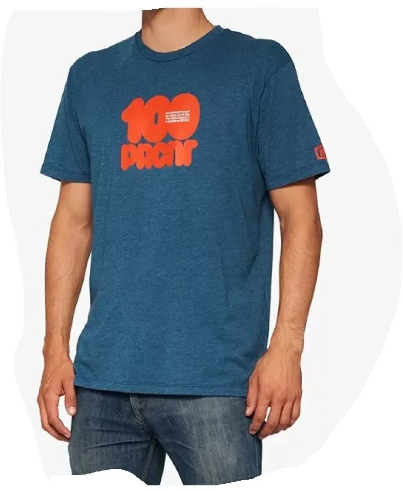 100% Men’s Donut T-Shirt SIZE XXL Deep Sea Heather 20000-00069 racing brand gift