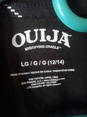 Ouija Board Spirit Board Men’s Black T-Shirt, Size Large, Brand New