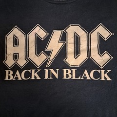 AC/DC Back In Black Logo Graphic T-shirt Men Medium Black Short Sleeve Music