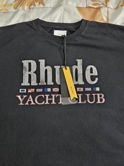 Rhude Flag Tee Vintage Black Sz Large