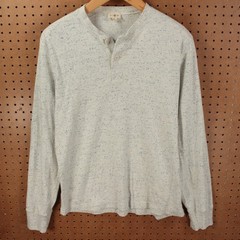 J CREW heritage brushed rib-knit henley t-shirt shirt MEDIUM thermal 90s oarsman