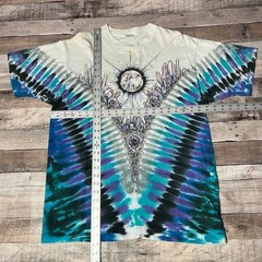 Crystal Shirt XL Tie Dye Vintage AOP Liquid Blue Gemstone Rainbow Test Print