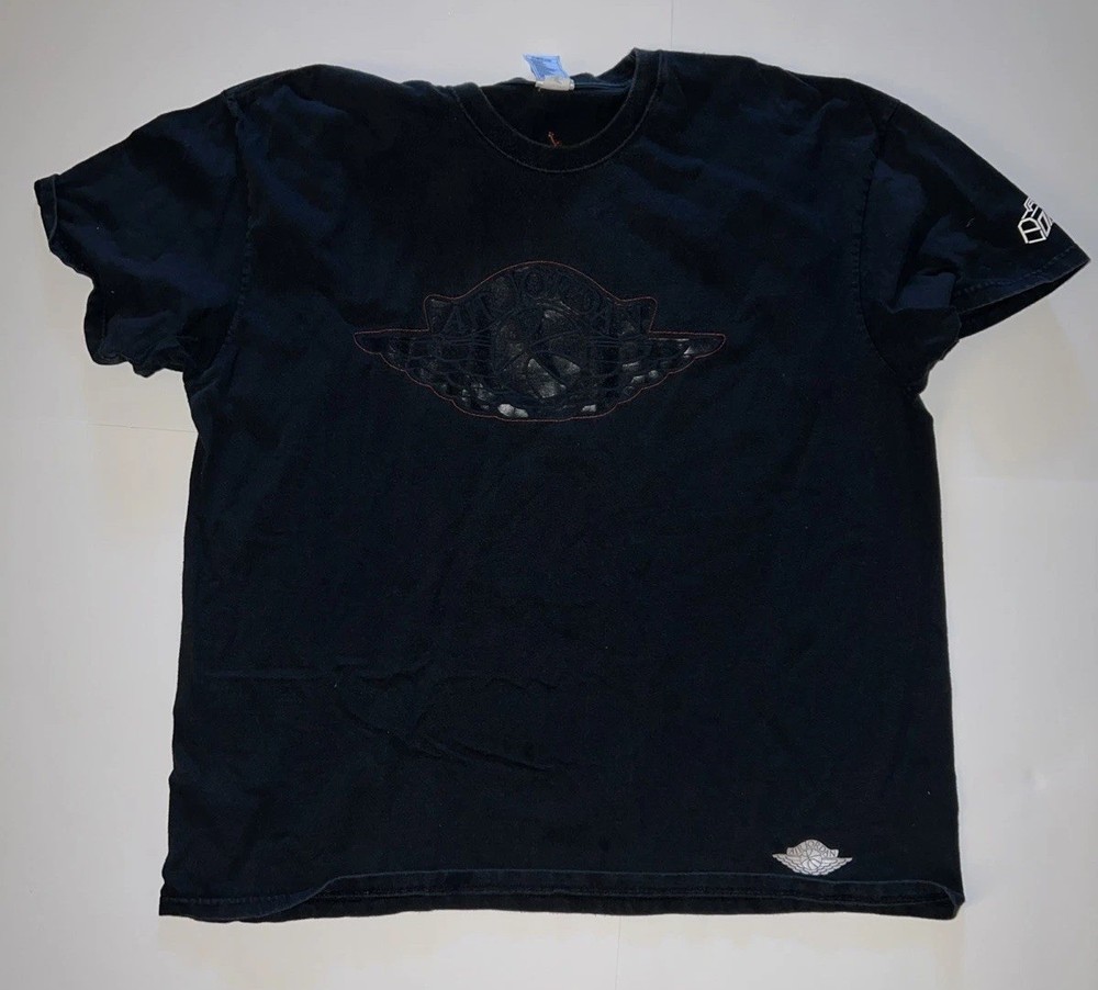 Air Jordan 1 Black T-Shirt Basketball Print size XXXL 3x Brand Dope