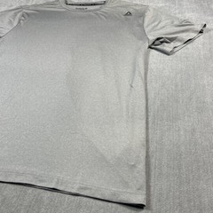 Reebok Mens Polyester Stretch T-shirt Work out Gym Medium Sport Tee Gray