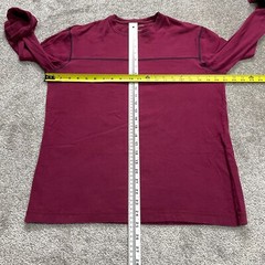 John Ashford Shirt Mens Small Crimson Red Long Sleeve Cotton Casual Adult Tee