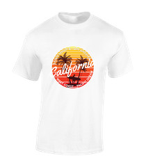 CALIFORNIA WEST COAST MENS T SHIRT COOL SUMMER BEACH HOLIDAY CLOTHING TOP