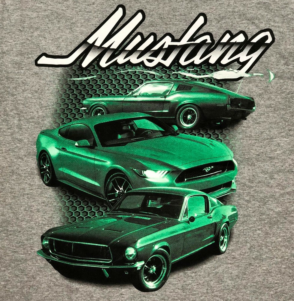 Ford Mustang T Shirt Mens XL Muscle Sports Car Tire Tread Licensed NEW