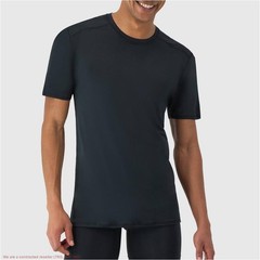 Hanes Premium Mens 2pk Mesh Crew Neck T-Shirt X-Temp Black MEDIUM *SEE DEAL!!!*