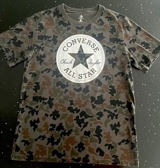 Converse Mens Chuck Taylor All Star T-Shirt, Camo, Medium Green Black