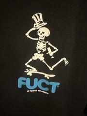 FUCT A TOAST TO DEATH LONG SLEEVE TEE SHIRT Size LARGE Black