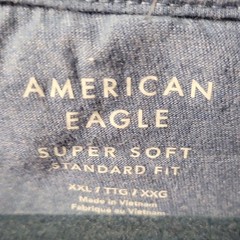 American Eagle Super Soft Men’s XXL Blue Standard Fit Logo Crew Neck Tee