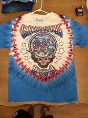 Vintage 1993 Grateful Dead Revolutionary Dead Mike Dubois Liquid Blue XL