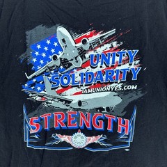 IAM District 751 Boeing Aerospace Machinists Union T Shirt Men 2XL Black Graphic