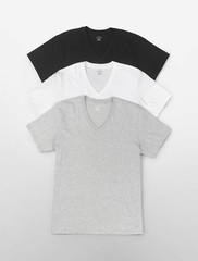 New 3 Pack CLASSIC FIT Calvin Klein Mens V Neck Crew Neck T Shirt Tee
