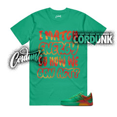Air Force 1 Stadium Green Crimson Laser Orange Heat Map T Shirt Match MATCH