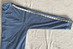 Mens Unbranded Blue Ribbed Long Sleeve Henley Shirt W/Kangaroo Pocket Size Small