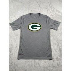 NFL Team Apparel Green Bay Packers Gray Performance T-Shirt Mens Small Combine