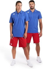 ARENA Team Solid Polo Shirt Unisex Small Royal Blue Cotton Short Sleeve S