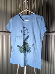 Sri Lanka 78.5 Miles Yes Fit Race T-Shirt Women’s Large Blue T-Shirt Peacock