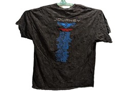 Journey 2024 Summer Stadium Tour T-Shirt Mens 2XL Black Acid Wash Concert Tee