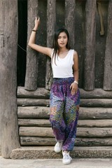 Harem Pants for Women Yoga Boho Hippie Clothing Palazzo Bohemian Beach Matern…