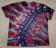 Handmade Ice Tie Dye T-Shirt 2XL Mens Womens Soft Cotton Blue Plum Rolled Dye